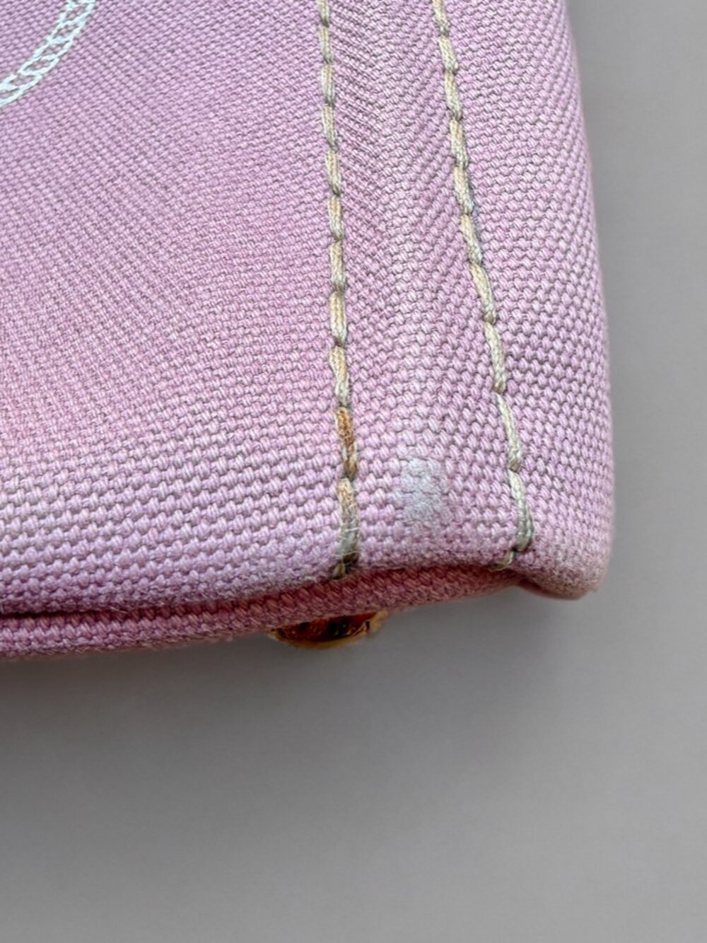 Prada Light Pink Small Canvas Canapa Shoulder Crossbody Bag - Picture 7 of 16